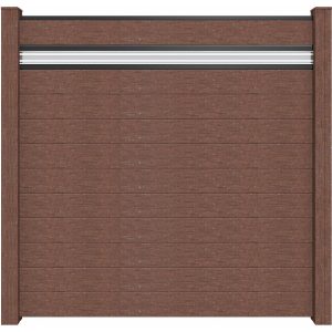GroJa Steckzaun Solid mit Glas-Designeinsatz 15 cm 180x180x1