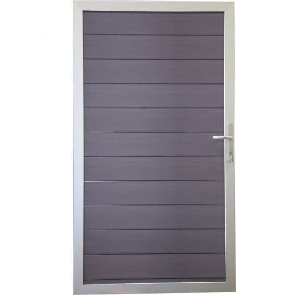 GroJa Steckzaun Solid Tor Universal 100 cm x 180 cm Steingrau