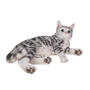 Deko-Figur Katze liegend 44 cm