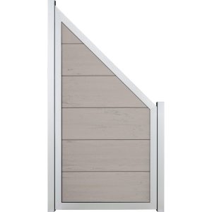 GroJaViento Zaunelement Bi-Color Sand 90x180/90 cm Rahmen: Silber