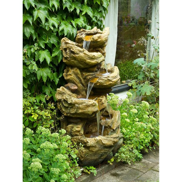 Acqua Arte Wasserspiel Sedona Felsstruktur m. LED-Beleuchtung H 134 x 77 x 55 cm