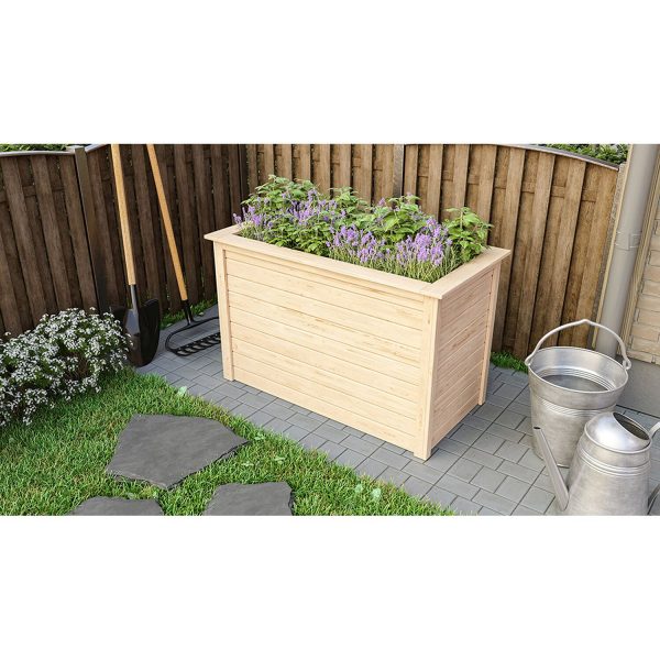 Karibu System Hochbeet B Fichte Natur 82 cm x 133 cm x 69 cm