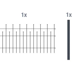 Metallzaun Anbau-Set Madrid Anthrazit z. Aufschrauben 50 cm x 200 cm