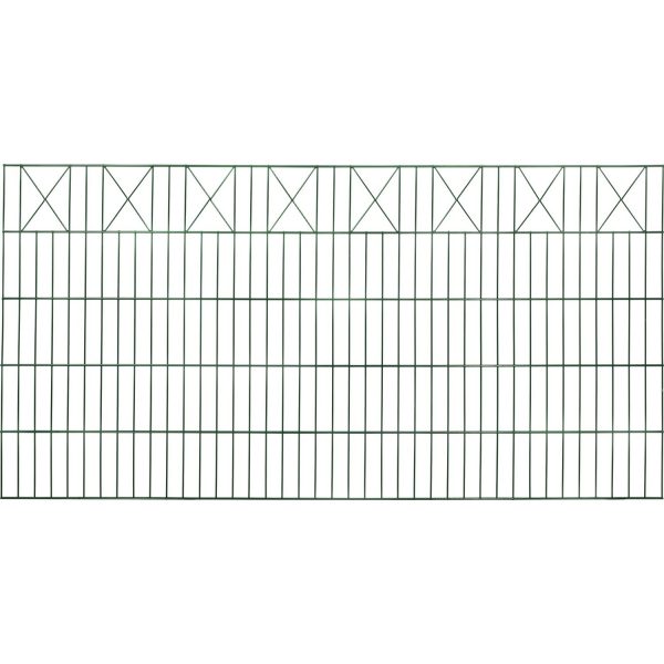 Dekor-Doppelstabmattenzaun X-Reihe Grün 100 x 200 cm