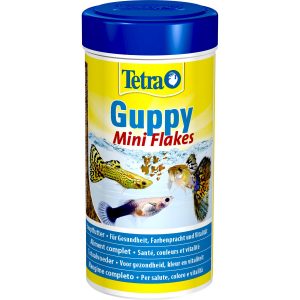 Tetra Aquarium-Fischfutter-Flocken Guppy Mini Flakes 250 ml