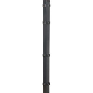 Eckzaunpfahl für Doppelstabmatten Anthrazit 6 cm x 6 cm x 220 cm