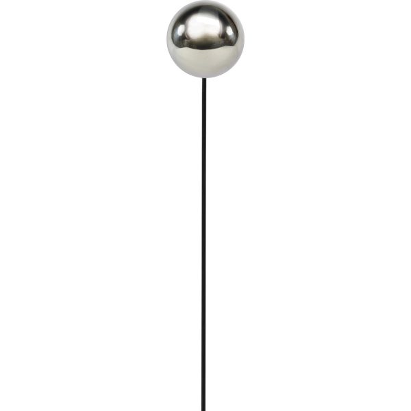 Gartenstecker mit Edelstahlkugel Silber 107 cm