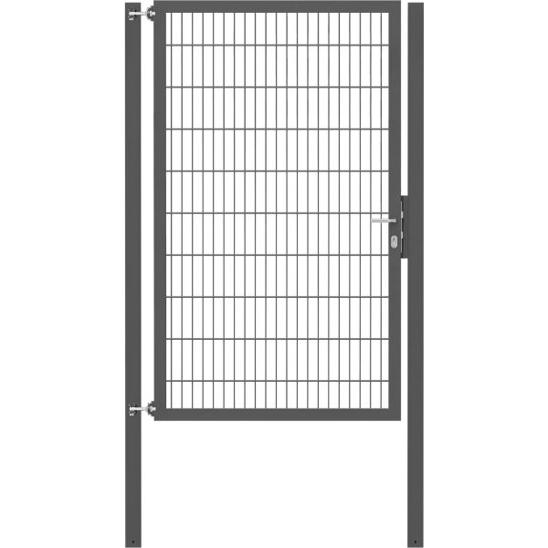 Einzeltor Flexo Plus 125 cm x 200 cm Pfosten 80 cm x 80 cm Anthrazit