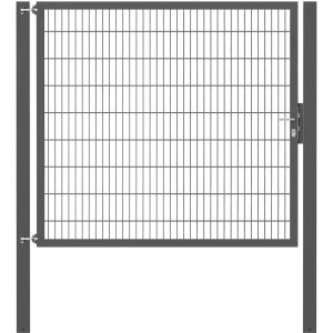 Einzeltor Flexo Plus 200 cm x 180 cm Pfosten 100 cm x 100 cm Anthrazit