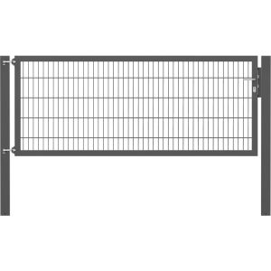 Einzeltor Flexo Plus 250 cm x 100 cm Pfosten 100 cm x 100 cm Anthrazit