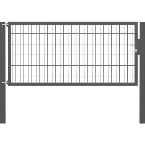 Einzeltor Flexo Plus 250 cm x 120 cm Pfosten 100 cm x 100 cm Anthrazit