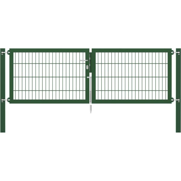 Doppeltor Flexo Plus 250 cm x 80 cm Pfosten 80 cm x 80 cm Grün