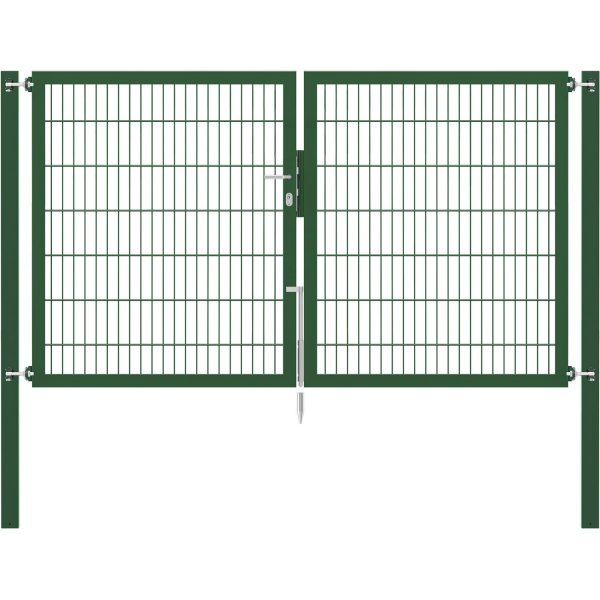 Doppeltor Flexo Plus 250 cm x 140 cm Pfosten 80 cm x 80 cm Grün