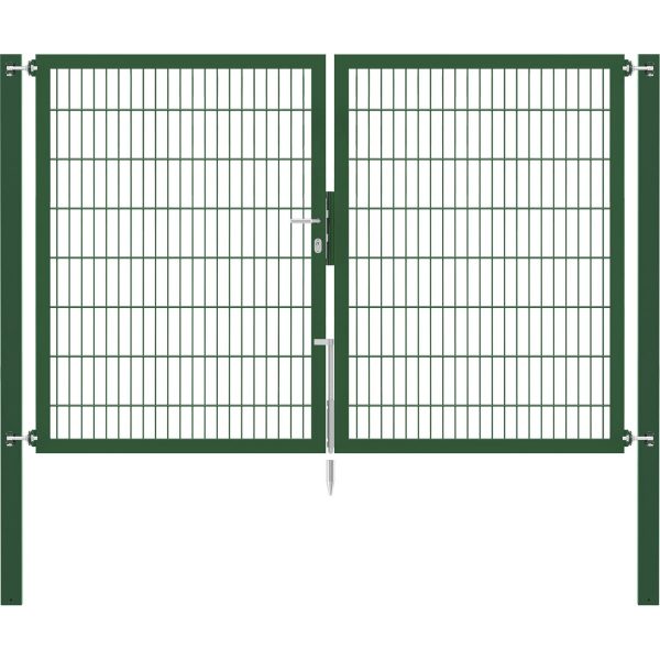 Doppeltor Flexo Plus 250 cm x 160 cm Pfosten 80 cm x 80 cm Grün