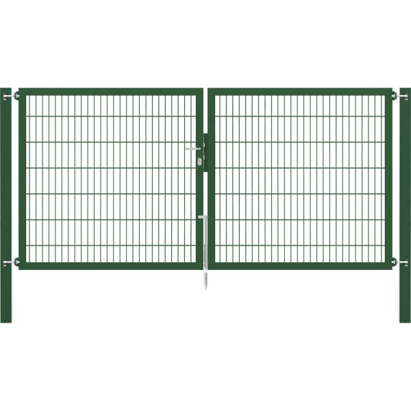 Doppeltor Flexo Plus 300 cm x 140 cm Pfosten 100 cm x 100 cm Grün