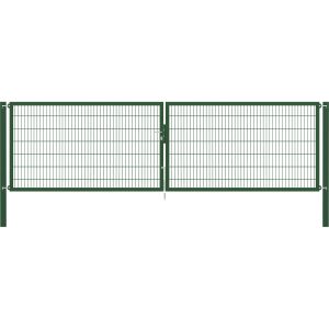 Doppeltor Flexo Plus 500 cm x 140 cm Pfosten 100 cm x 100 cm Grün