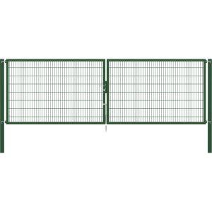 Doppeltor Flexo Plus 500 cm x 160 cm Pfosten 100 cm x 100 cm Grün