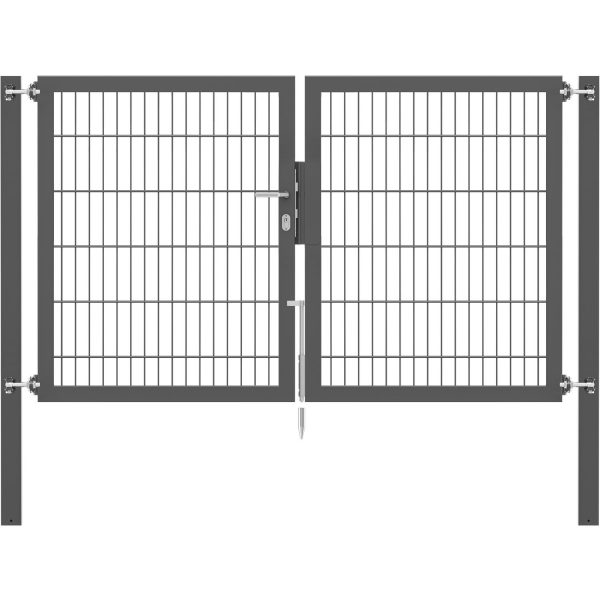 Doppeltor Flexo Plus 200 cm x 120 cm Pfosten 80 cm x 80 cm Anthrazit