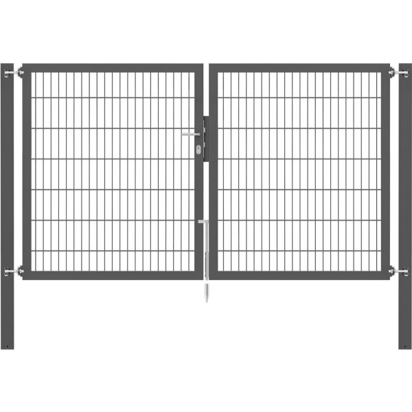 Doppeltor Flexo Plus 250 cm x 140 cm Pfosten 80 cm x 80 cm Anthrazit