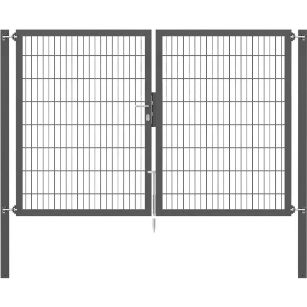 Doppeltor Flexo Plus 250 cm x 160 cm Pfosten 80 cm x 80 cm Anthrazit