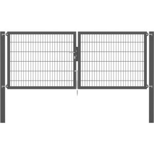 Doppeltor Flexo Plus 300 cm x 120 cm Pfosten 100 cm x 100 cm Anthrazit