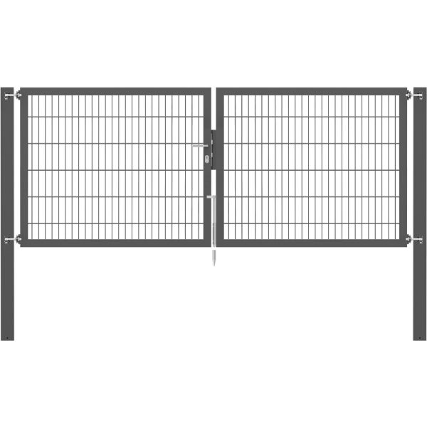 Doppeltor Flexo Plus 300 cm x 120 cm Pfosten 100 cm x 100 cm Anthrazit