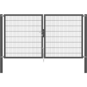 Doppeltor Flexo Plus 300 cm x 160 cm Pfosten 100 cm x 100 cm Anthrazit