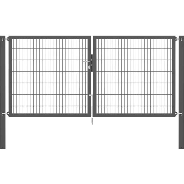 Doppeltor Flexo Plus 300 cm x 140 cm Pfosten 100 cm x 100 cm Anthrazit