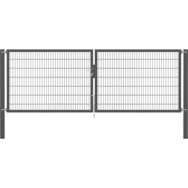 Doppeltor Flexo Plus 400 cm x 140 cm Pfosten 100 cm x 100 cm Anthrazit