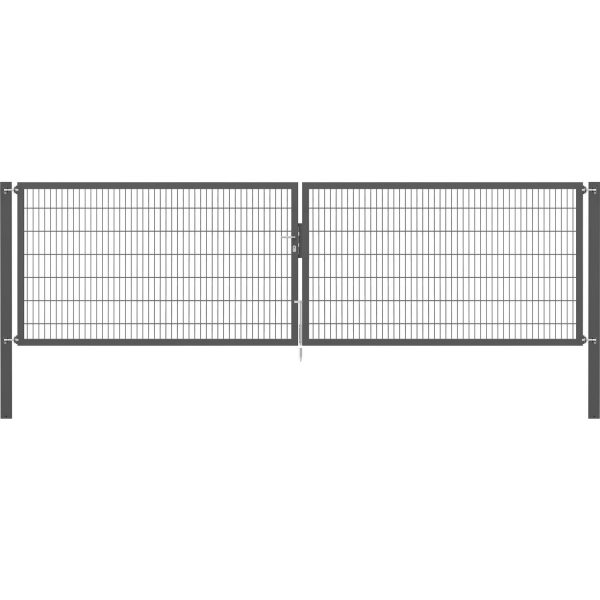 Doppeltor Flexo Plus 500 cm x 140 cm Pfosten 100 cm x 100 cm Anthrazit