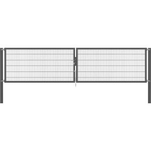 Doppeltor Flexo Plus 500 cm x 120 cm Pfosten 100 cm x 100 cm Anthrazit
