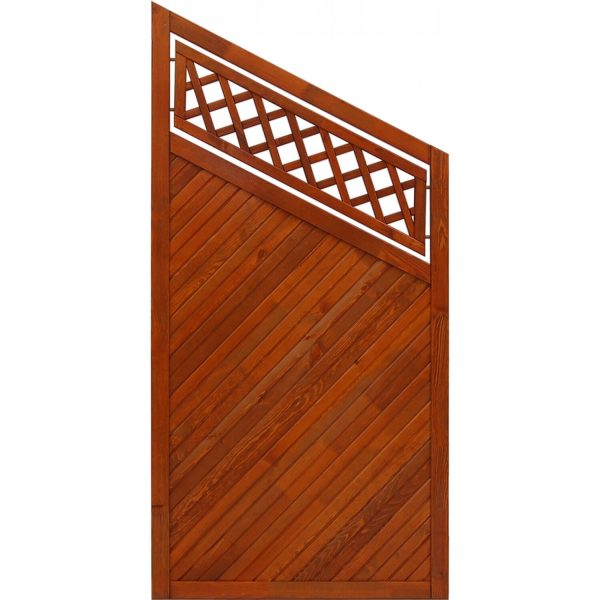 Andrewex Sichtschutzzaun Toulon 180/135 cm x 90 cm Teak FSC®