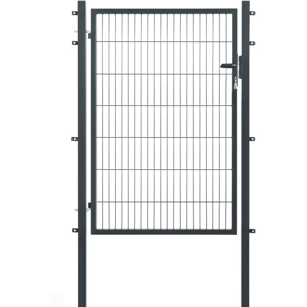 Floraworld Einzeltor für Doppelstabmattenzaun Anthrazit 140 cm x 120 cm