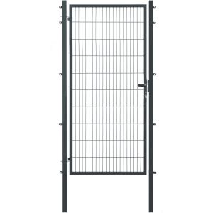 Floraworld Einzeltor für Doppelstabmattenzaun Anthrazit 200 cm x 120 cm