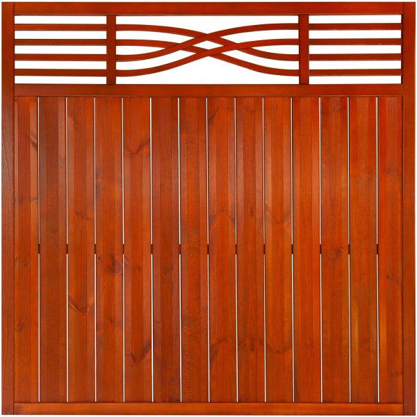 Andrewex Zaunelement Malaga ohne Gitter 180 cm x 180 cm Teak FSC®