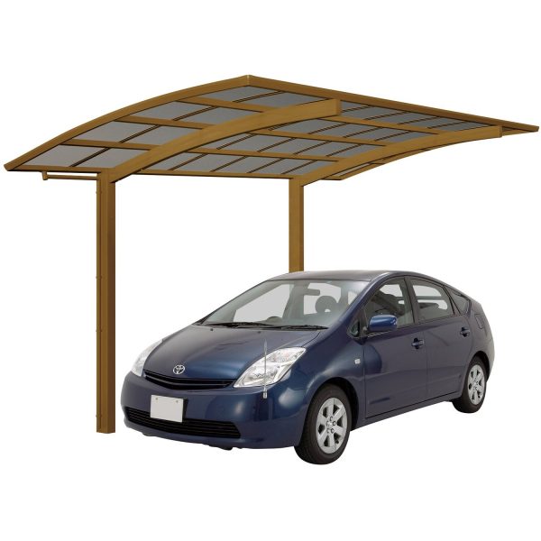 Ximax Alu Einzelcarport Portoforte Typ 80 Bronze XS 241 x 495 cm Sonderfertigung