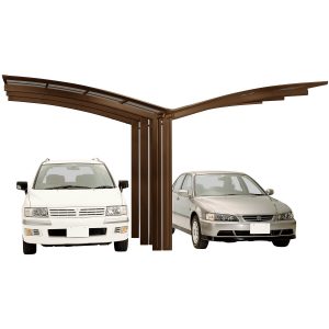 Ximax Alu Doppelcarport Portoforte Typ 110 Bronze 543 x 495 cm Sonderfertigung