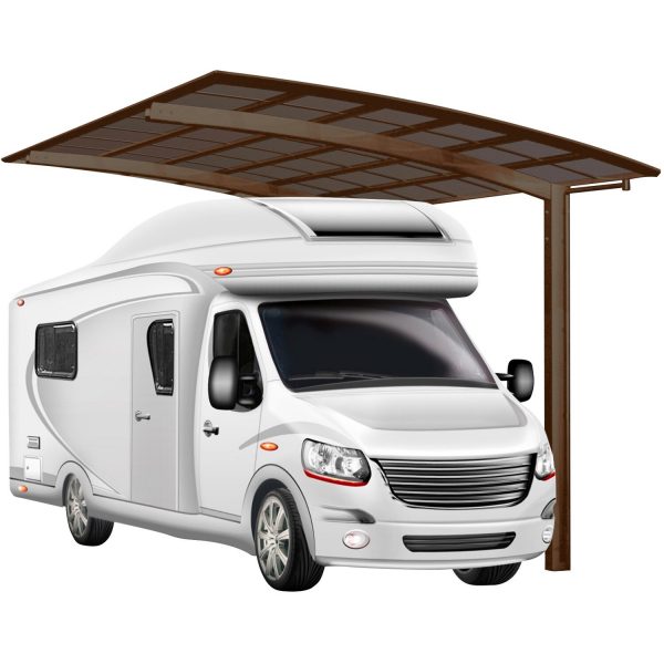 Ximax Alu Carport Portoforte Caravan Typ 80 Mattbraun 270x495cm Sonderfertigung