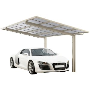 Ximax Alu Carport Linea Typ 60 Edelstahl-Look XL 302 x 495 cm Sonderfertigung