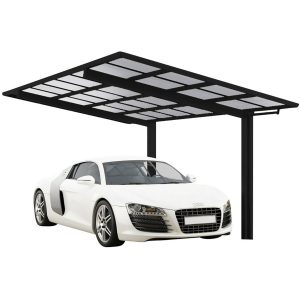 Ximax Alu Einzelcarport Linea Typ 80 Schwarz XL 302 x 556 cm Sonderfertigung