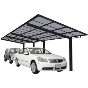 Ximax Alu Doppelcarport Linea Tandem Typ 80 Schwarz 273 x 983 cm Sonderfertigung