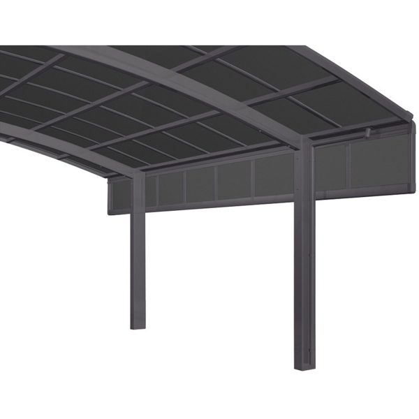 Ximax Carport Seitenwand 1 Modul 50 cm Schwarz Sonderfertigung