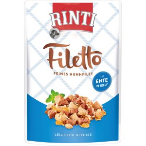 Rinti Hunde-Nassfutter Filetto Huhn mit Ente in Jelly 100 g