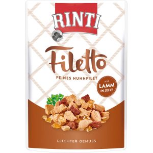 Rinti Hunde-Nassfutter Filetto Huhn mit Lamm in Jelly 100 g
