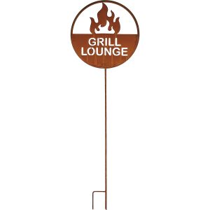 Gartenstecker Grilllounge 136 cm Rostfarben