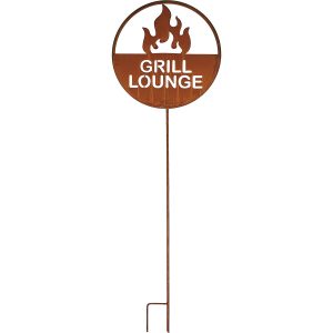 Gartenstecker Grilllounge 136 cm Rostfarben