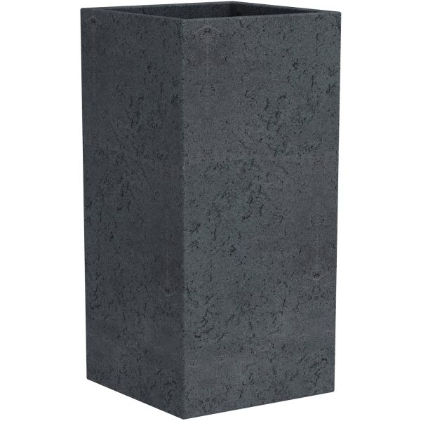 Scheurich Pflanzgefäß C-Cube 38 cm x 38 cm Stony Black