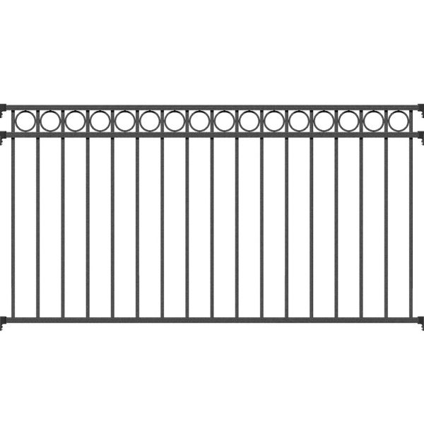 Metallzaun Zaunfeld Circle Anthrazit 100 cm x 200 cm