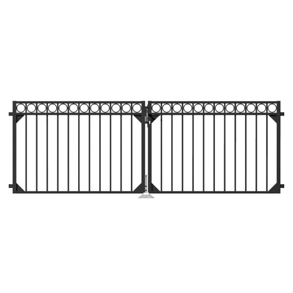 Metallzaun Doppeltor Circle Schwarz 100 cm x 301 cm