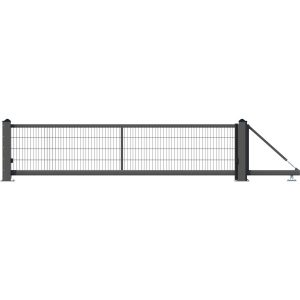 GAH Alberts Schiebetor Lektor Freitragend DS-GM 400 x 120 cm Anthrazit